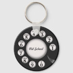 Old School Rotary Phone Dial Keychain at Zazzle