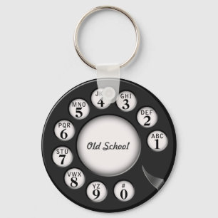 Old School Rotary Phone Dial Keychain