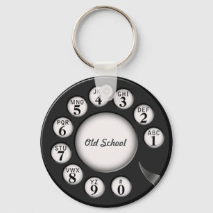 Old School Rotary Phone Dial Keychain