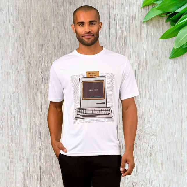 Old School Rules Retro Computer Game Over T-Shirt (Creator Uploaded)