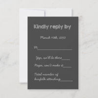 Old School Rustic Chalkboard Country Wedding RSVP