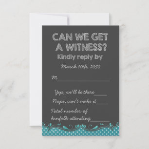 Old School Rustic Chalkboard Country Wedding RSVP