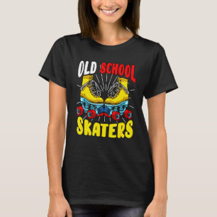 Old School Skaters Roller Skates Vintage Retro Rol T-Shirt