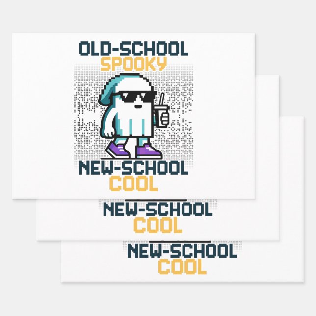 Old-School Spooky, New-School Cool Wrapping Paper Sheets (Set)