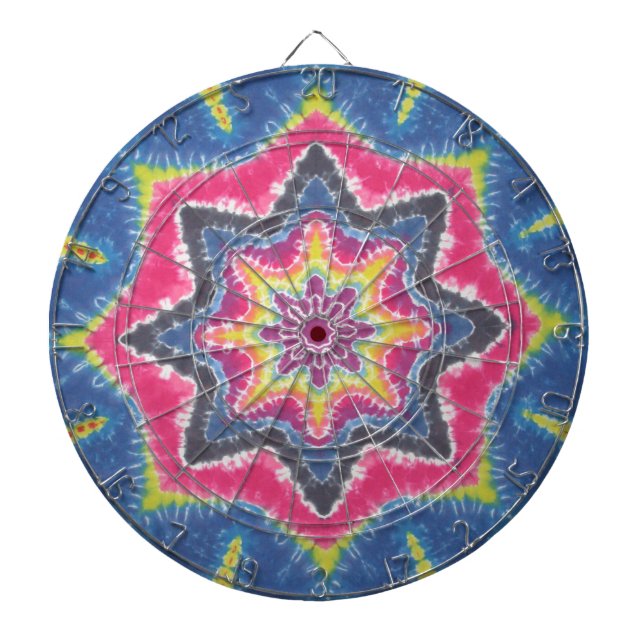 Old School Star Tie Dye Dart Board (Front)