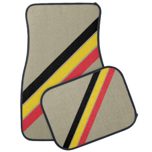 Old School Striped 70s 80s Retro Racing Stripes Car Floor Mat