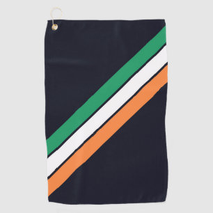 Old School Striped 70s 80s Retro Racing Stripes Golf Towel