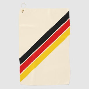 Old School Striped 70s 80s Retro Racing Stripes Golf Towel