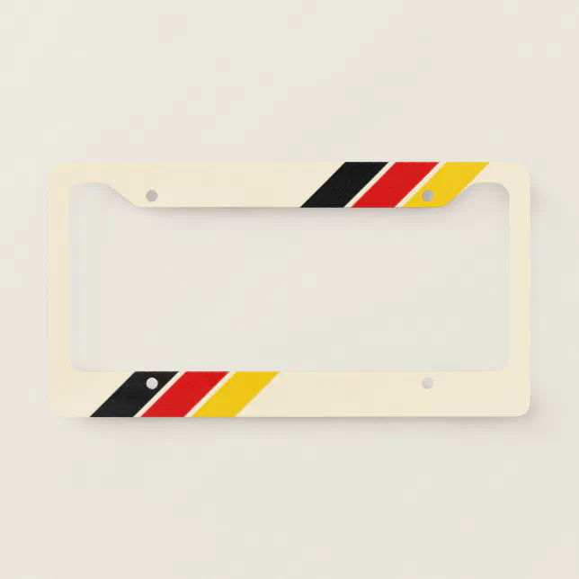 Old School Striped 70s 80s Retro Racing Stripes License Plate Frame ...