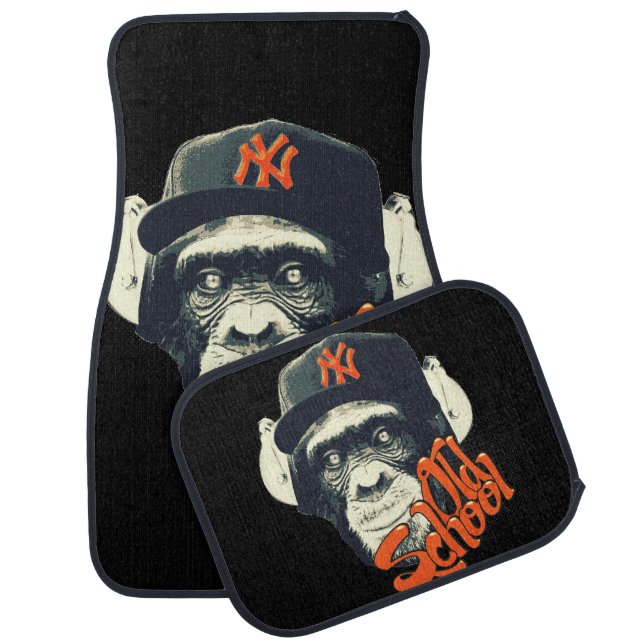 Old school swag monkey car floor mat (Set)