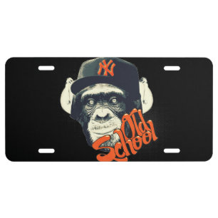 Old school swag monkey license plate
