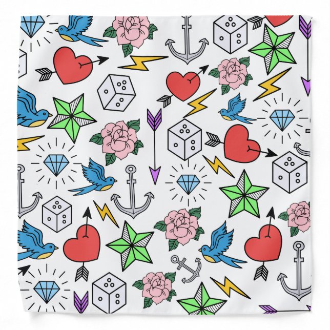 Old School Tattoo Bandana (Front)