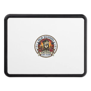 Old School Tattoo Cat Cute Kitty Design - Old Scho Hitch Cover