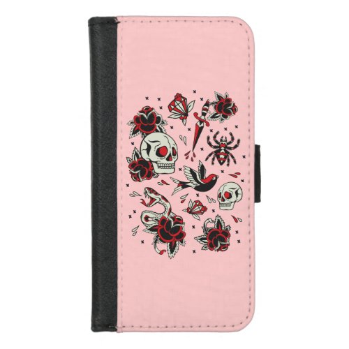 Old School Tattoo iPhone 87 Wallet Case