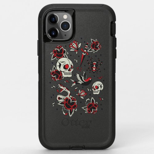 Old School Tattoo OtterBox Defender iPhone 11 Pro Max Case