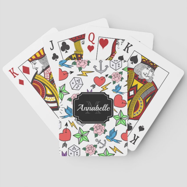 Old School Tattoo Poker Cards (Back)