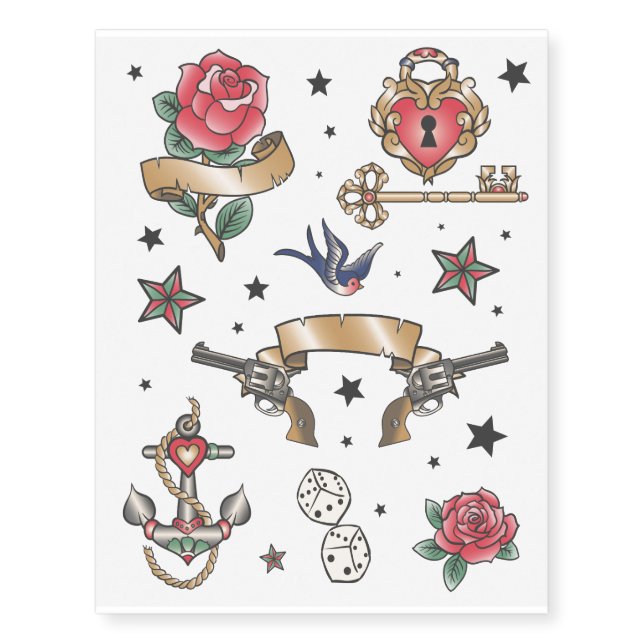 Old school tattoo set (Front)