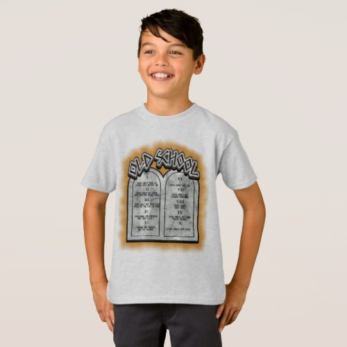 Old School Ten Commandments T_Shirt