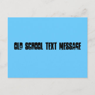 Old school text message postcard