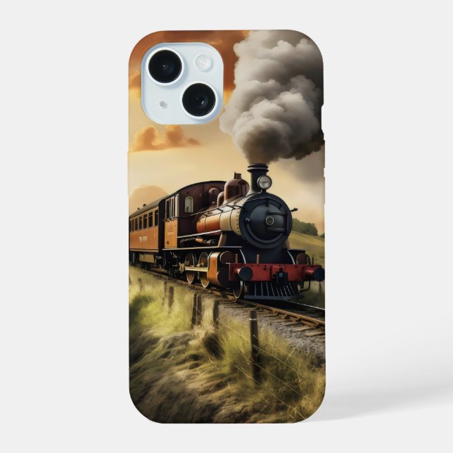 Old-School Train Iphone Case (Back)