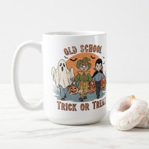 Old School Trick or Treat – Vintage Halloween Kids Coffee Mug