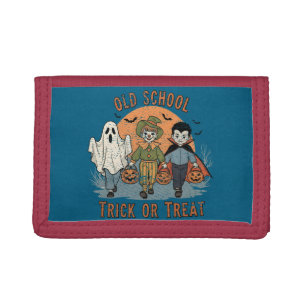 Old School Trick or Treat – Vintage Halloween Kids Tri-fold Wallet