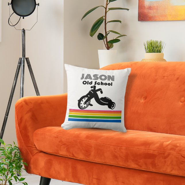 Old School Tricycle Throw Pillow (Creator Uploaded)