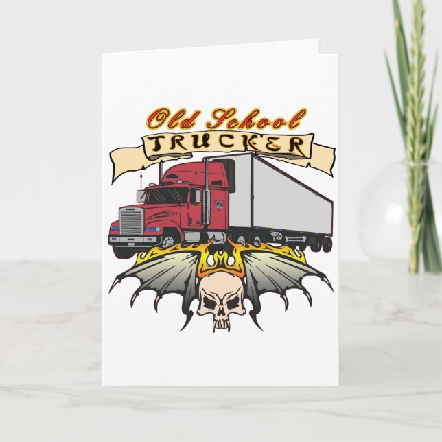 Old School Truck Driver Card (Front)