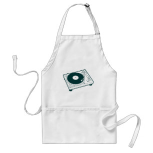 Old School Turntable Adult Apron