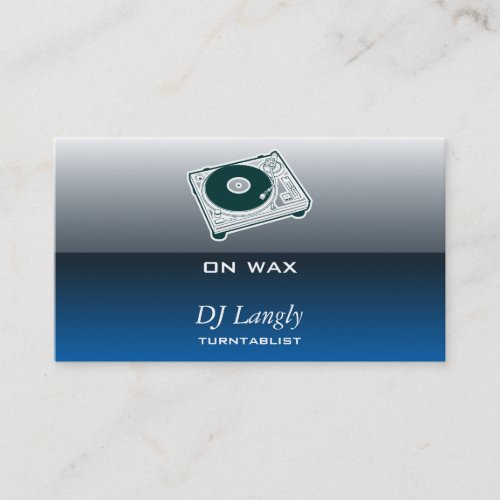 Old School Turntable Business Card