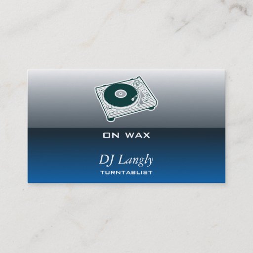 Customizable Old School Turntable Business Card