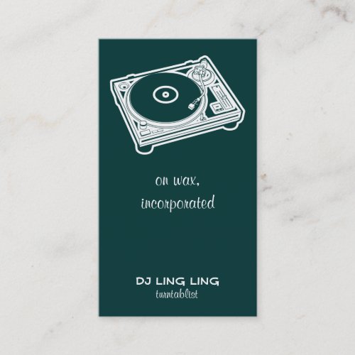 Old School Turntable Business Card Template