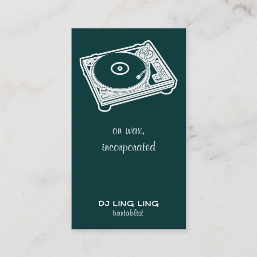 Customizable Old School Turntable Business Card Template