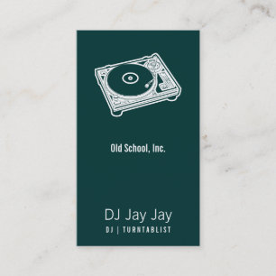 Old School Turntable Business Card