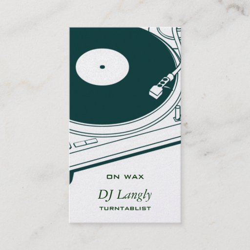 Customizable Old School Turntable Business Card Template