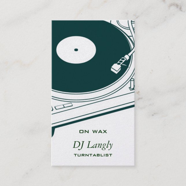 Old School Turntable Business Card (Front)