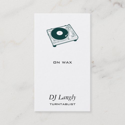 Old School Turntable Business Card