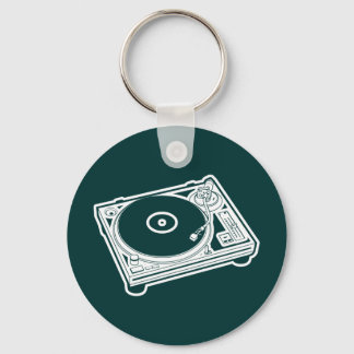 Old School Turntable Keychain