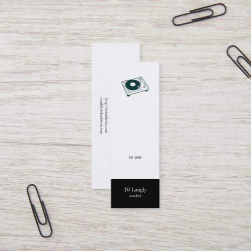 Old School Turntable Business Card