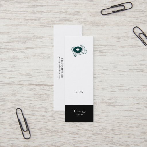 Customizable Old School Turntable Business Card