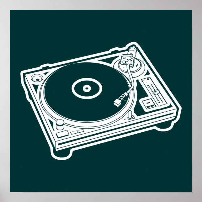 Old School Turntable Poster (Front)