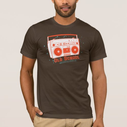 Old school vintage boombox mens t_shirt