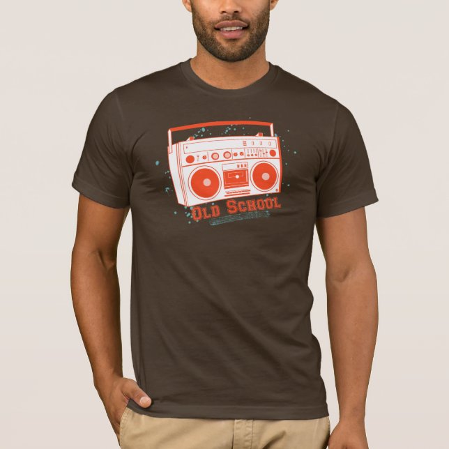 Old school vintage boombox men's t-shirt (Front)