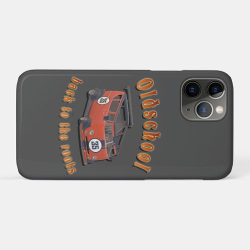 Old school vintage car in Red and Grey Hoch_gesch iPhone 11 Pro Case