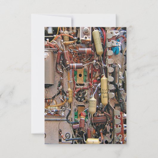 old school vintage circuit board with resistors (Front)