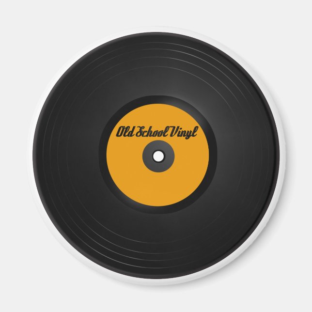 Old School Vinyl fridge magnet (Front)