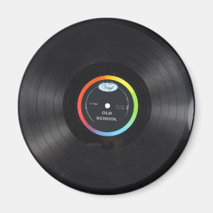 old school vinyl magnet