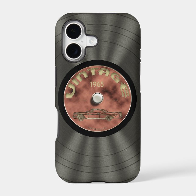Old School Vinyl Record Iphone Case (Back)
