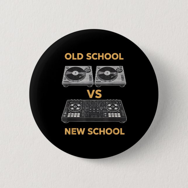 Old school vs new school dj turntable vs controlle button (Front)
