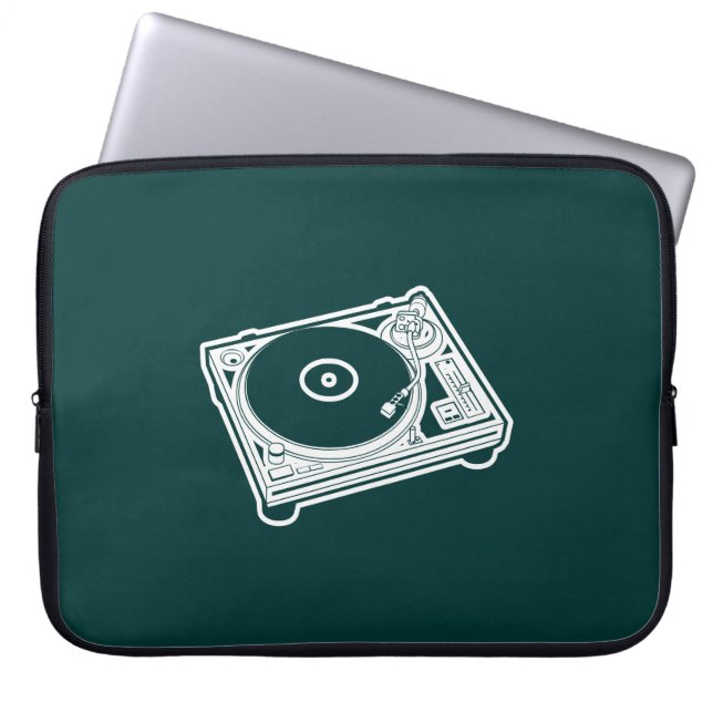 Old School Wax / Turntable Laptop Sleeve (Front)